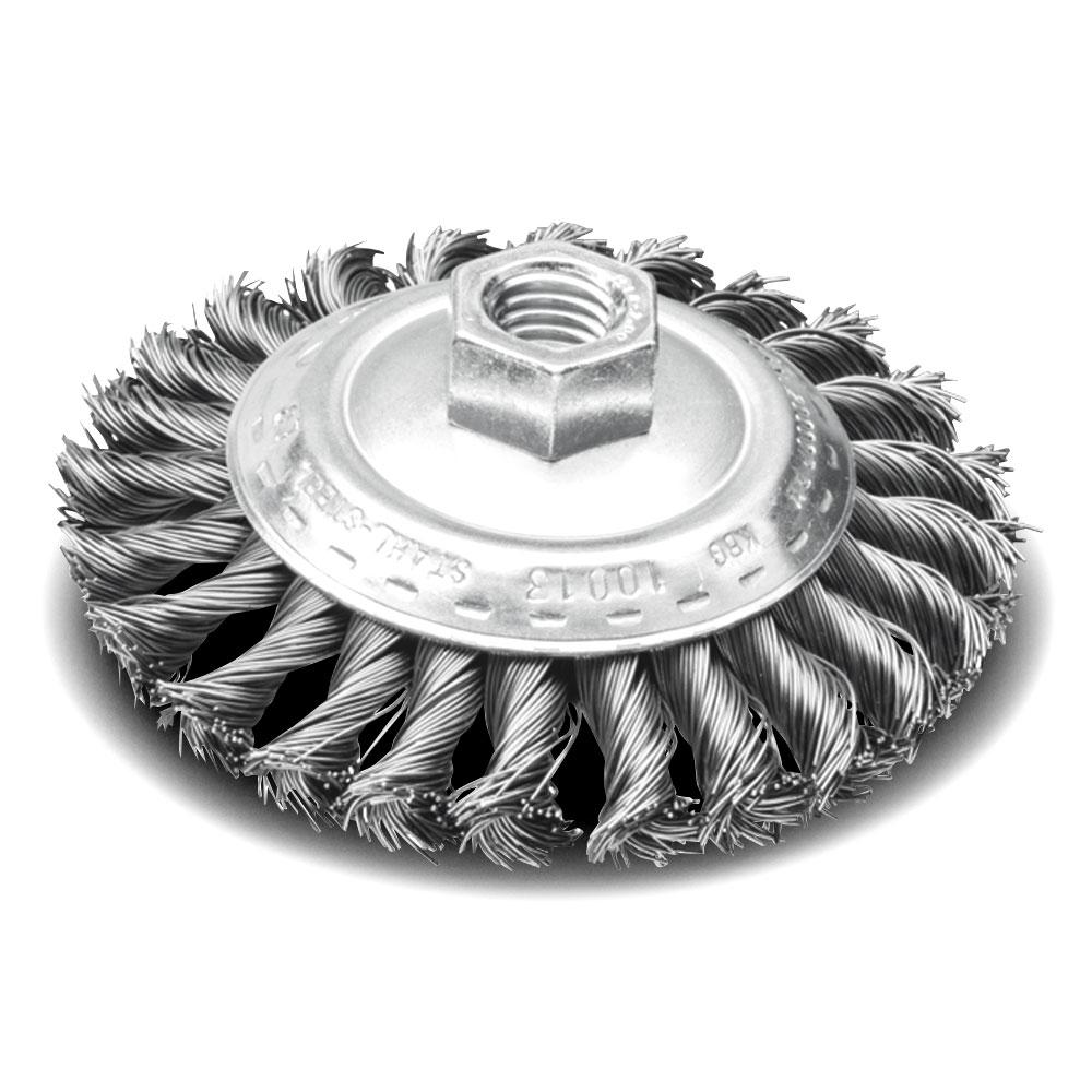 PFERD 47701012 100mm (4") Universal Carbon Steel Twist Knot Wire Brush