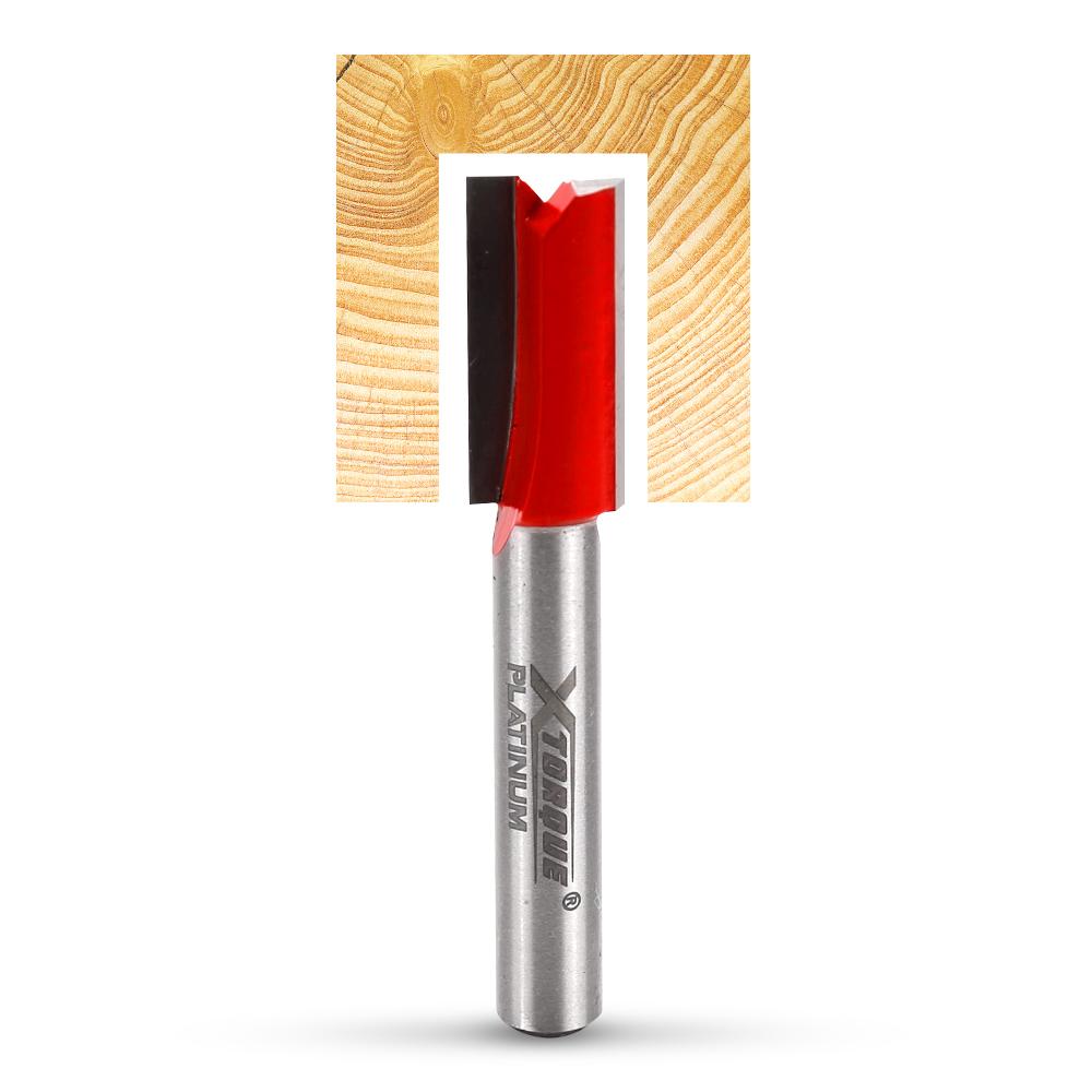 Xtorque XP914 Platinum 9mm Straight Double Flute 1/4" Shank Router Bit