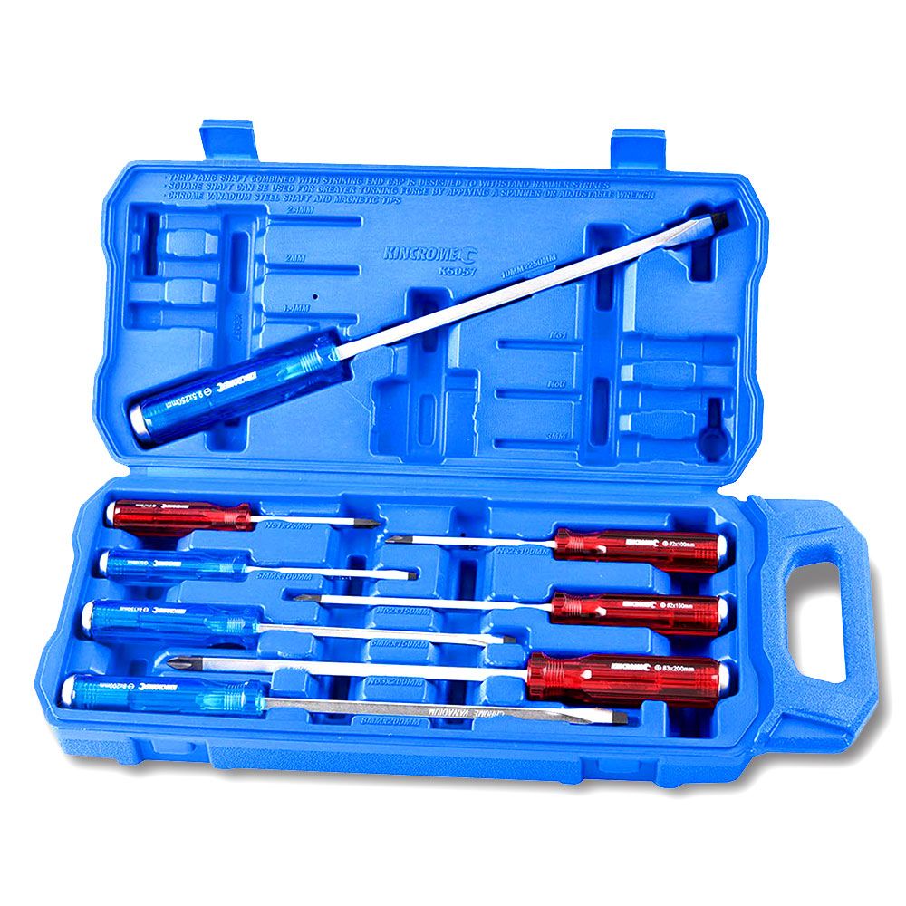 Kincrome K5057 8pce Thru-Tang Screwdriver Set
