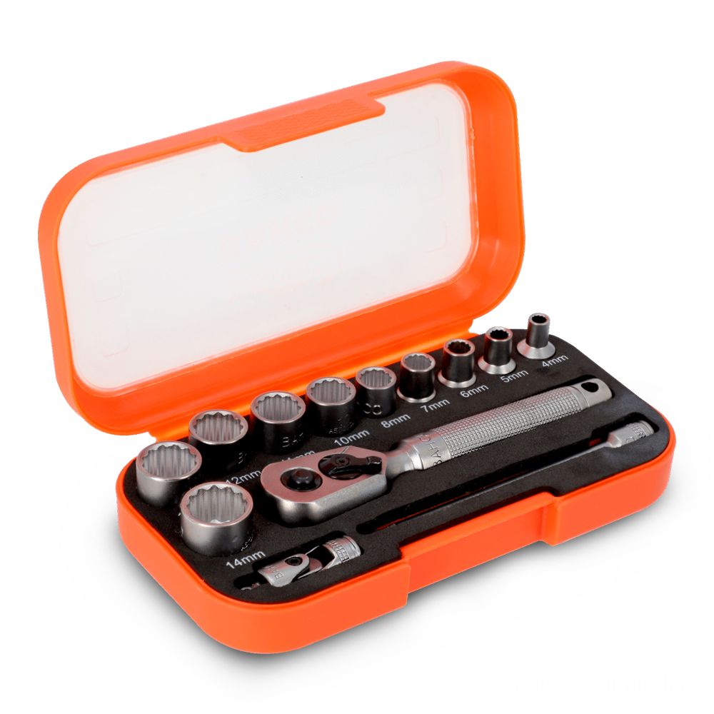 Bahco S13MC10.5 13pce 1/4" Square Drive Socket Set with Metric Bi-Hex Profile