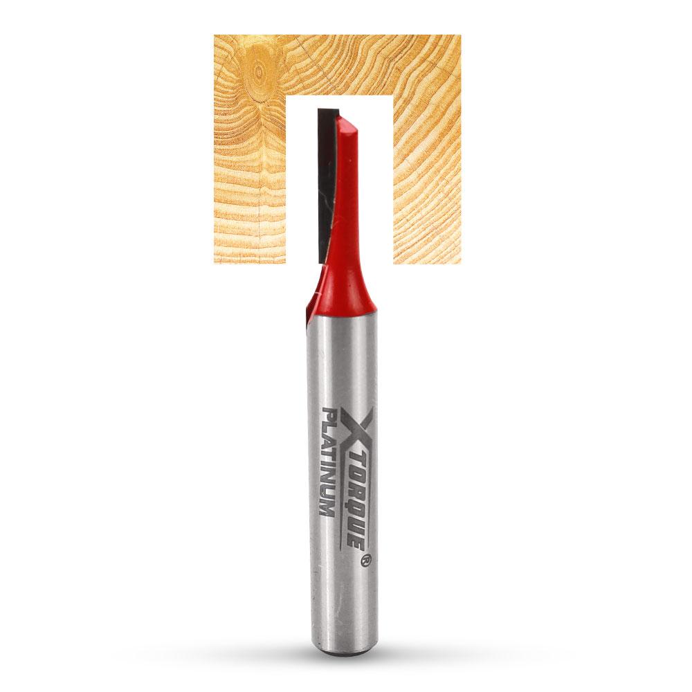 Xtorque XP414 Platinum 4mm Straight Single Flute 1/4" Shank Router Bit