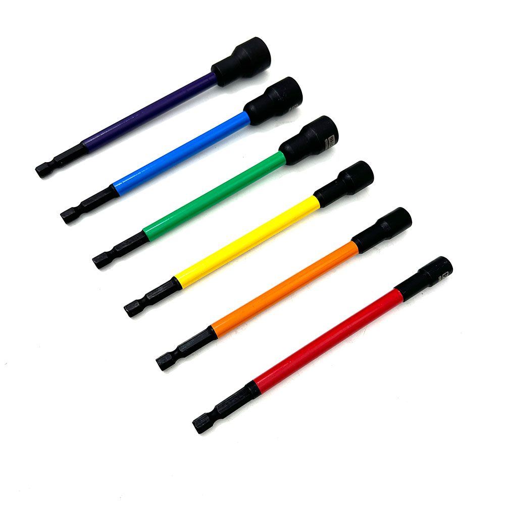 MAGNUS MMNS6PCE 6pce Colour Coded Magnetic Nut Setters Imperial 1/4" 5/16" 3/8" 7/16" 1/2" 9/16"