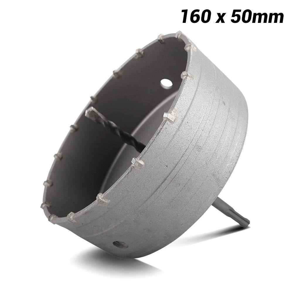Techsmart THCT160 M16 160mm x 50mm SDS Plus TCT Hole Cutter Light Weight Core Bit