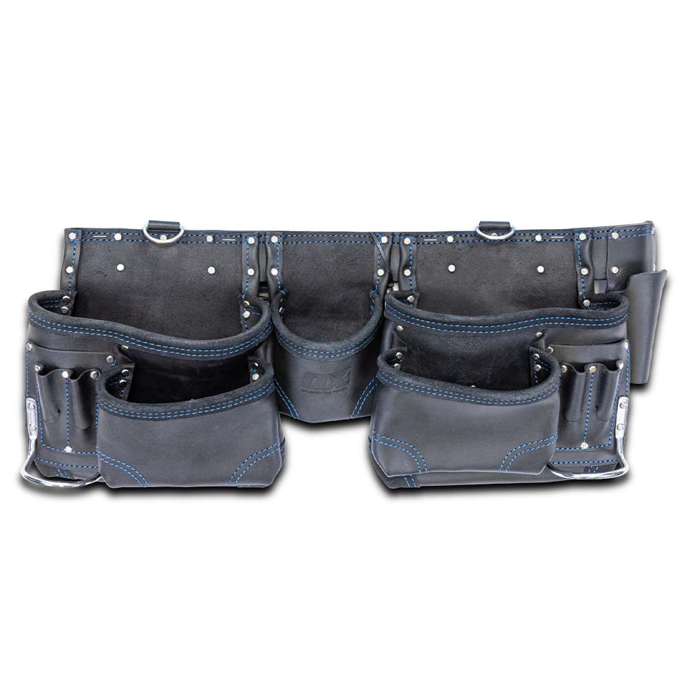 OX Tools OX-T265601 12 Pocket Black Leather Construction Apron