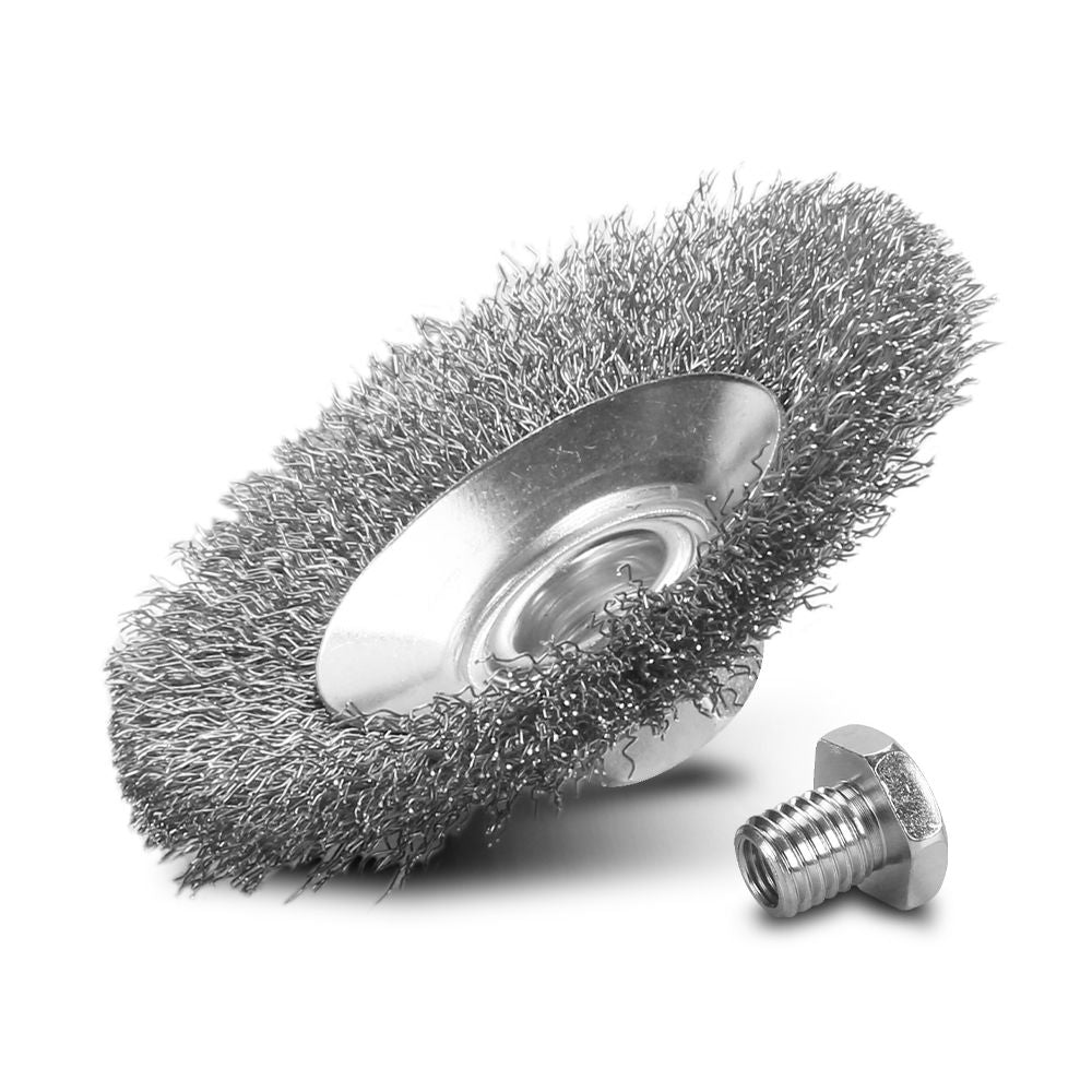Xtorque XSB100B 100mm Steel Crimp Wire Bevel Brush