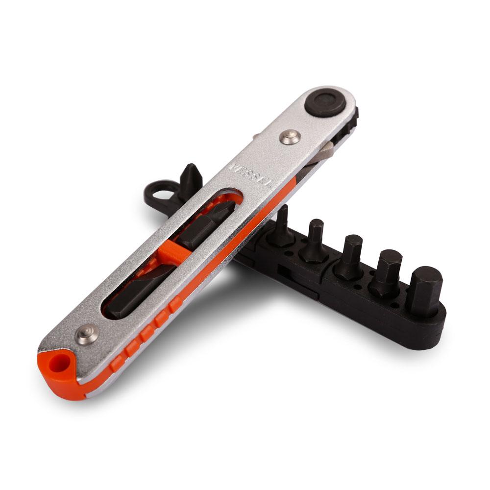 Vessel TD-76 11pce Low Profile Straight Flat Plate Ratchet Screwdriver