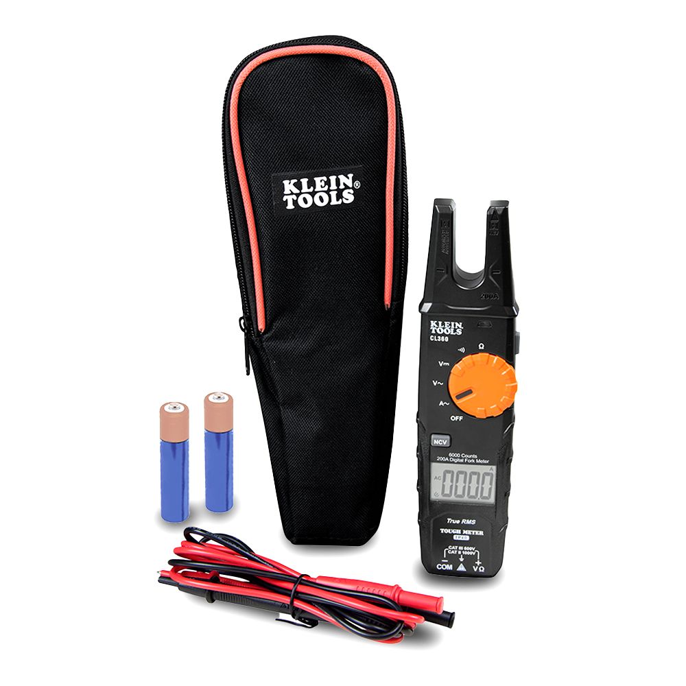Klein A-CL360 200 Amp Open-Jaw Fork Meter