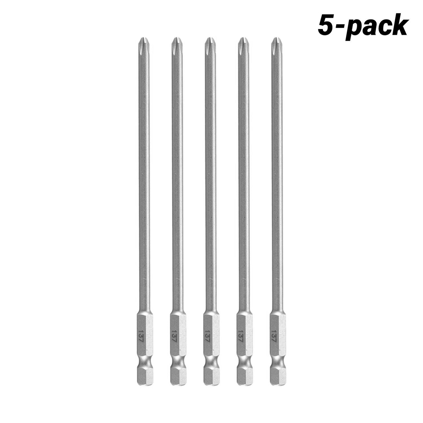 Makita 191V01-2 5-Pack PH2 x 137mm Autofeed Screwdriver Bits - Suits DFR453