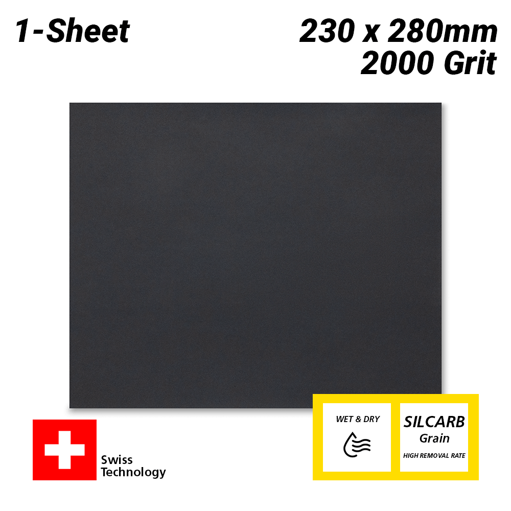 Sia Abrasives F03E0087LM 230mm x 280mm P2000 Silicon Carbide Wet/Dry Sanding Sheet
