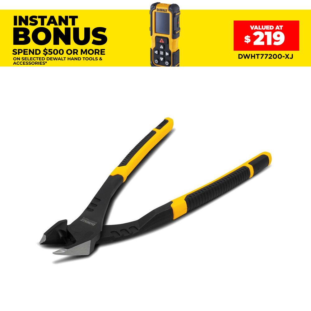 DeWalt DWHT74275 254mm (10") Diagonal Pliers with Prying Tip