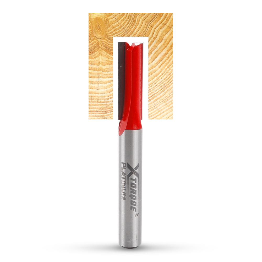 Xtorque XP6414 Platinum 6.4mm Straight Double Flute 1/4" Shank Router Bit