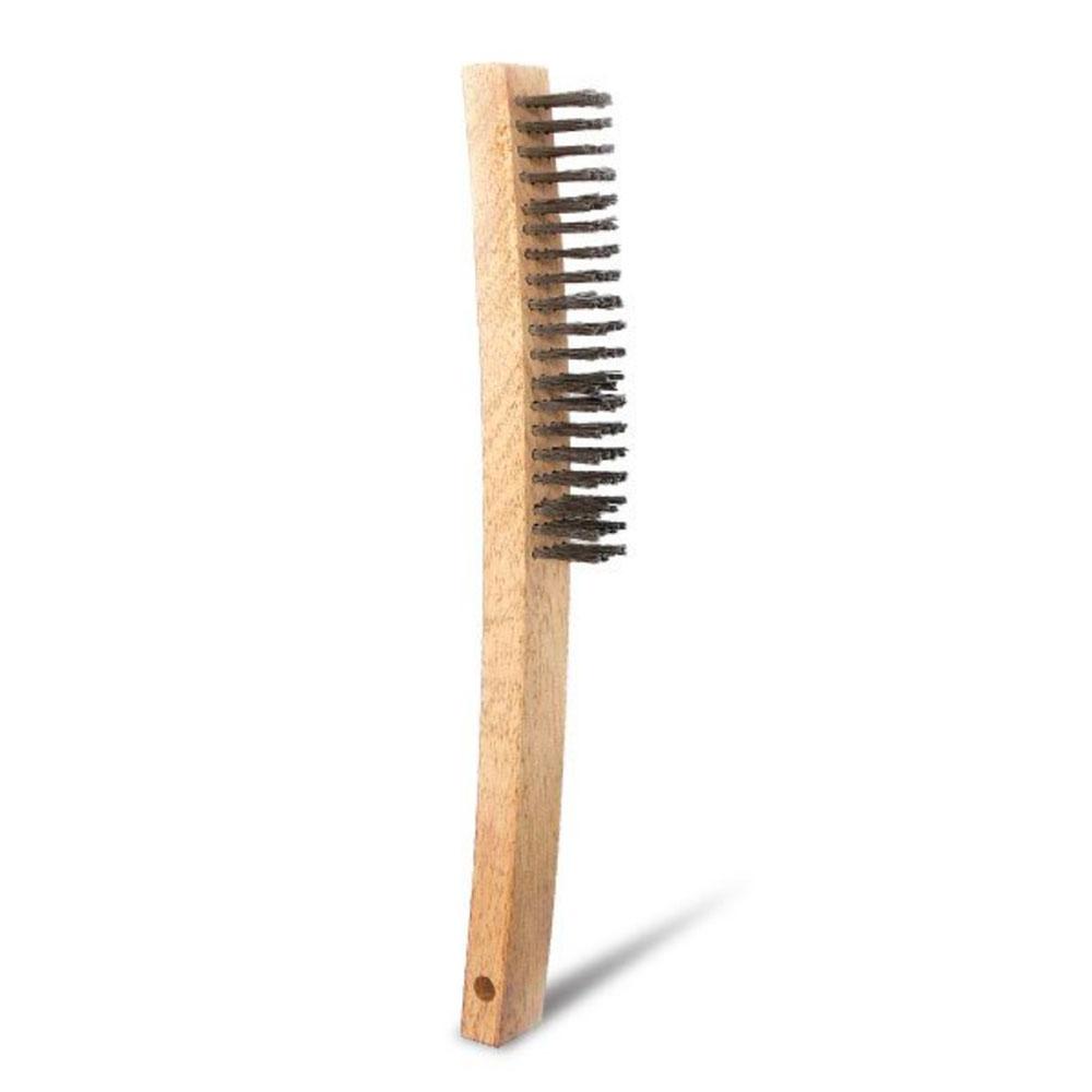 Bordo 5170-SW-4R 0.35mm 4x19 Rows Steel Wire Long Wooden Handle Brush