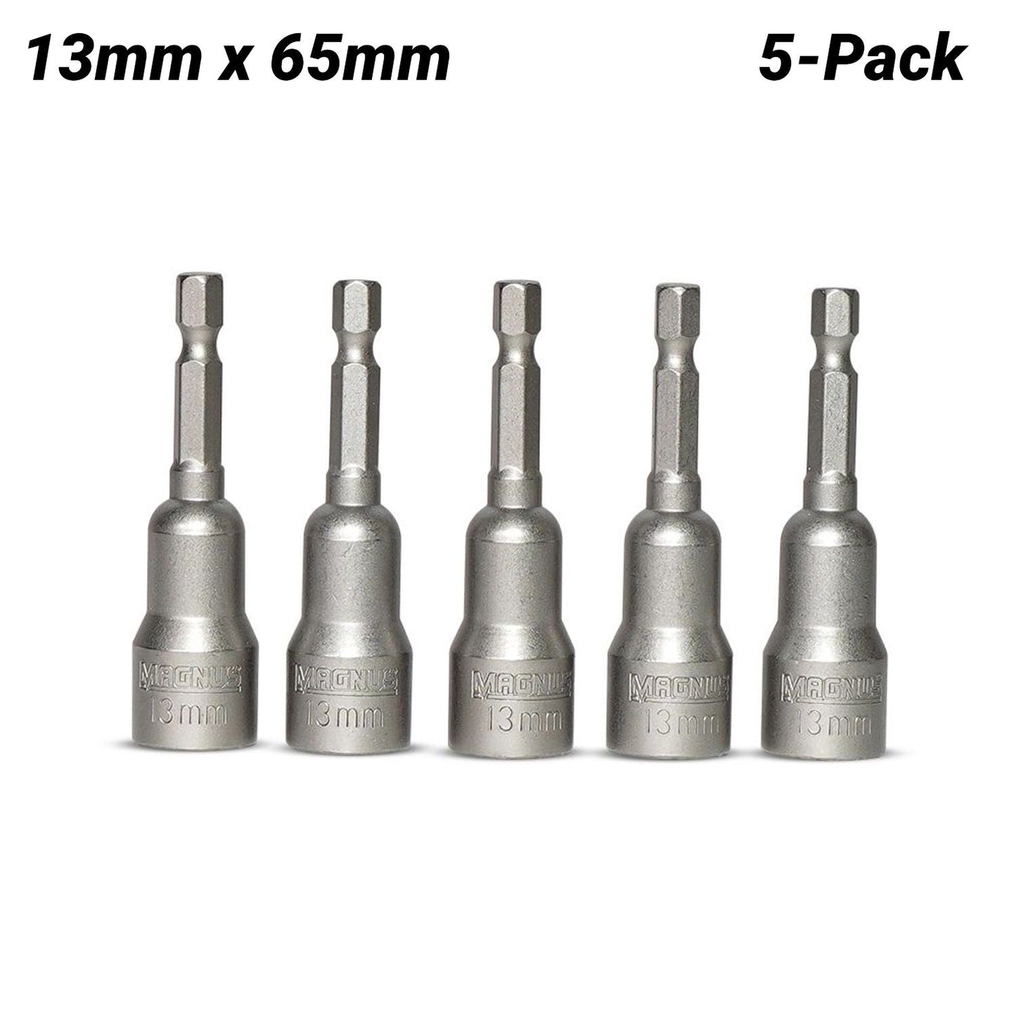 MAGNUS MAGHEX1365 5-Pack 1/4" Drive 13mm x 65mm Hex Nut Setter