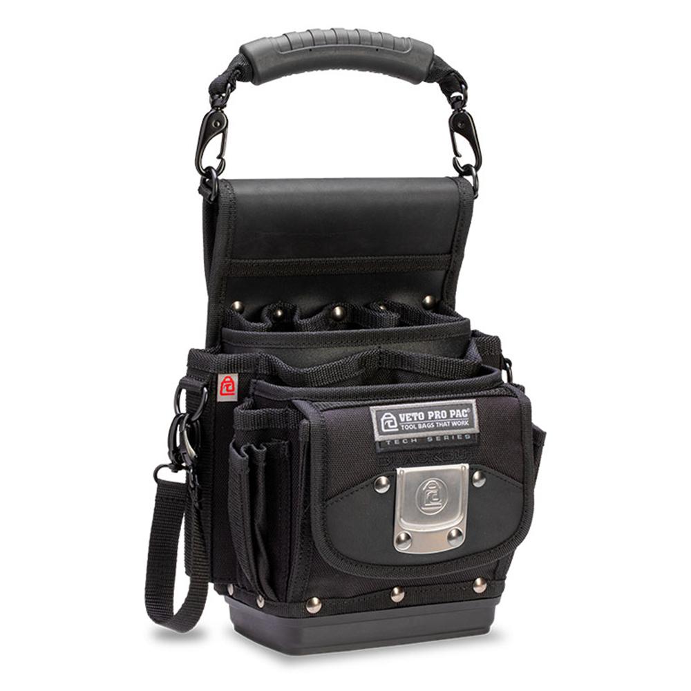 Veto Pro Pac VETOTP4BBLACK 215mm x 125mm x 290mm Blackout 22 Pocket Tool Pouch with Hard Base