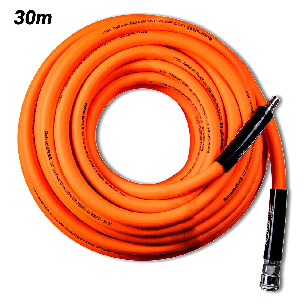 Retracta AH1030 RetractaFLEX 3/8" x 30m Air Hose with Nitto Style Coupler
