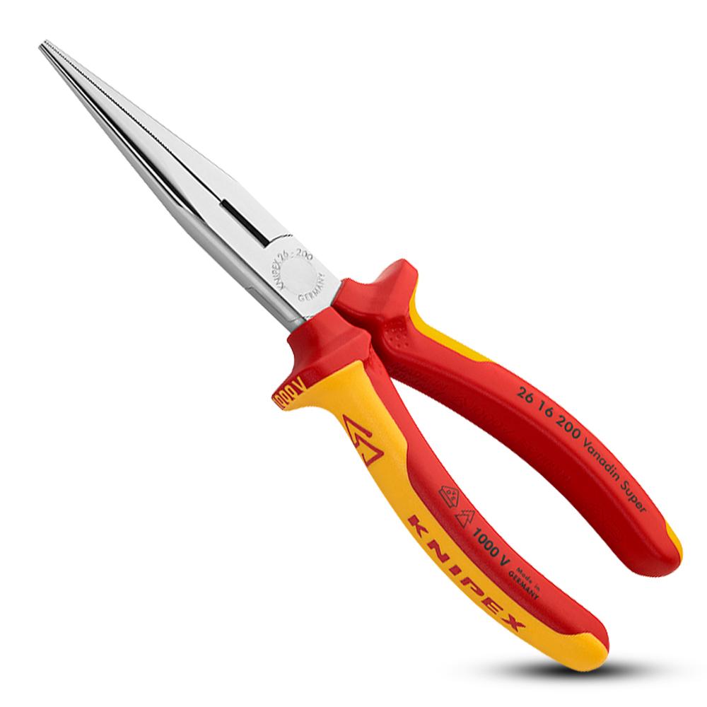 Knipex 2616200SB 200mm 1000V VDE Long Needle Nose Plier - MADE IN GERMANY