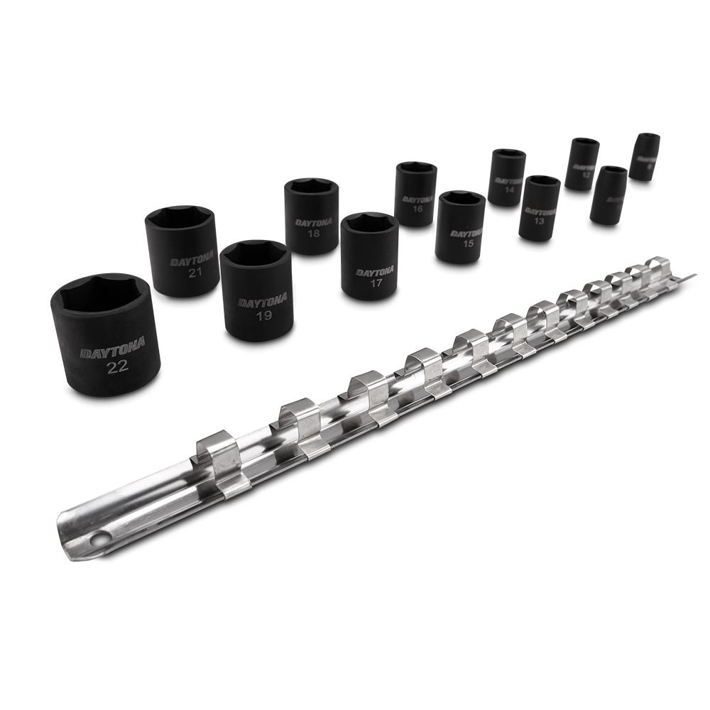Daytona D12MIS 12pce 3/8" Drive 8-22mm Metric Impact Socket Set