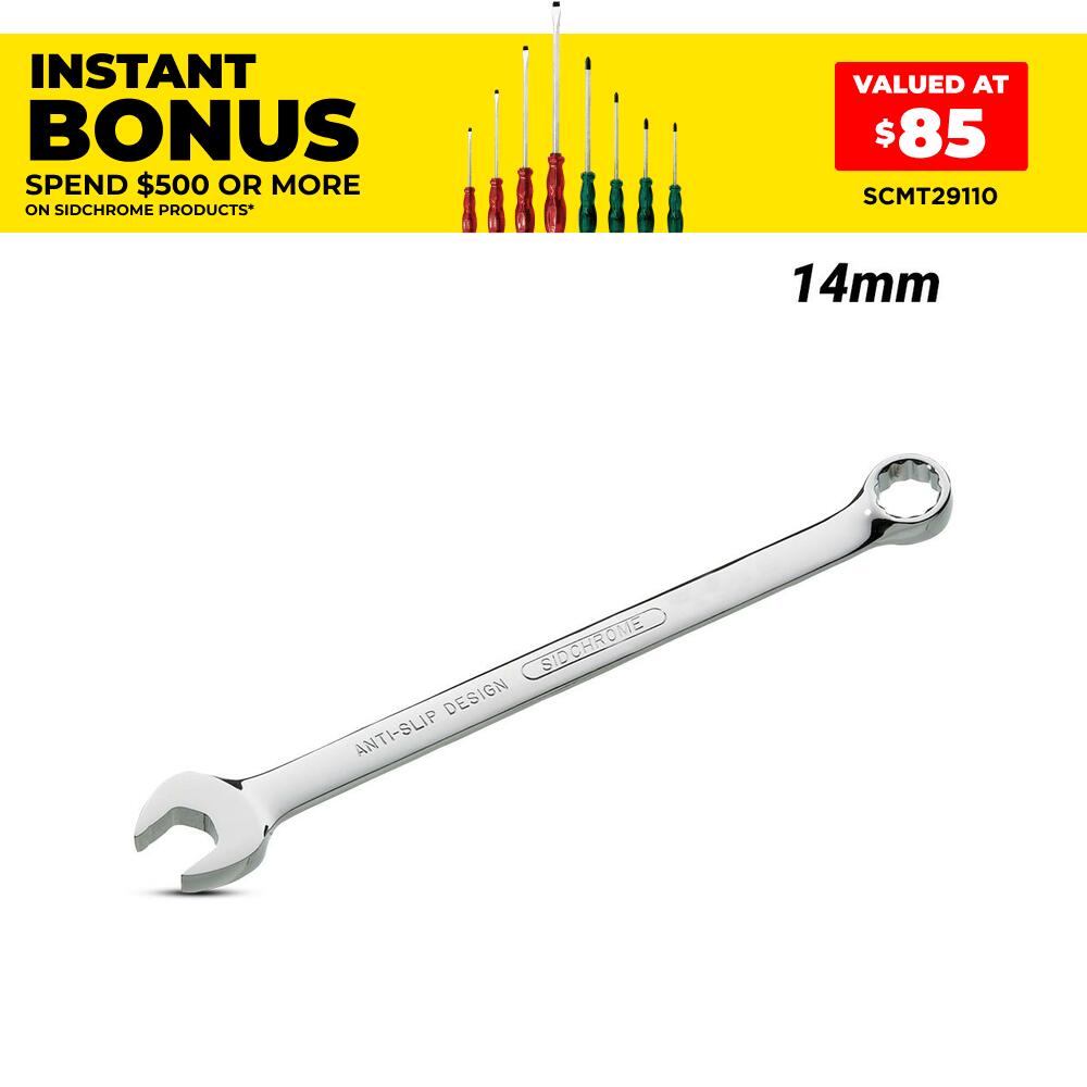 Sidchrome SCMT22223 14mm Metric Ring & Open End Combination Spanner