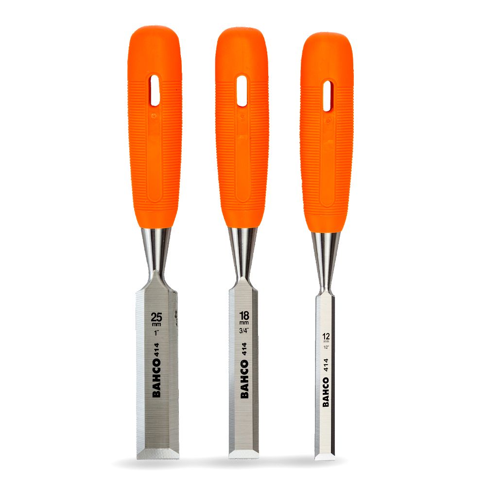 Bahco 414-S3-EUR 3pce Chisel Set with Polypropylene Handle