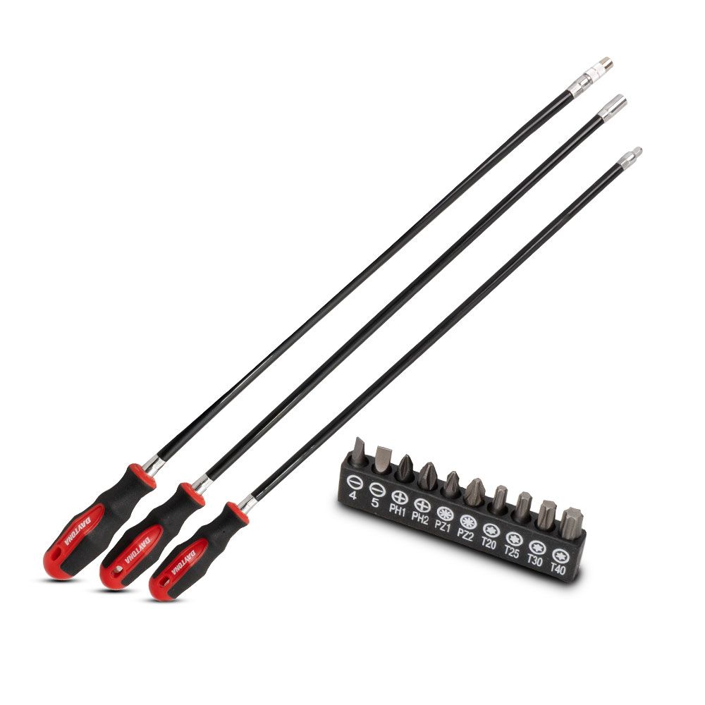 Daytona D3ESDS 13pce 1/4" 600mm Extra Long Flexible Screwdriver Set