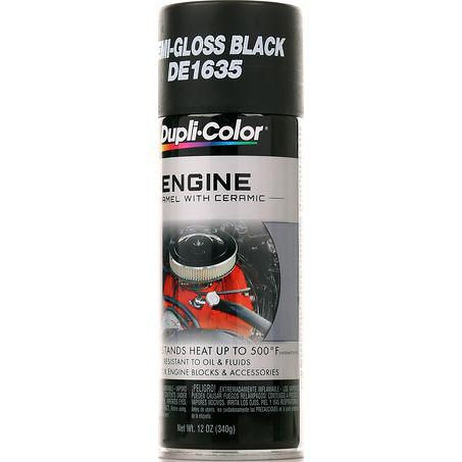 Dupli-Color Ceramic Engine Enamel Spray Paint Ford Semi Gloss Black 310g DE1635