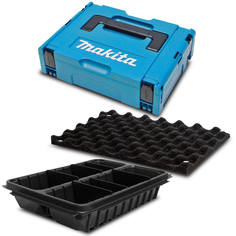 Makita MAKPAC107 Makpack Case 1 With 2 Row Storage and Sponge & Pin Set