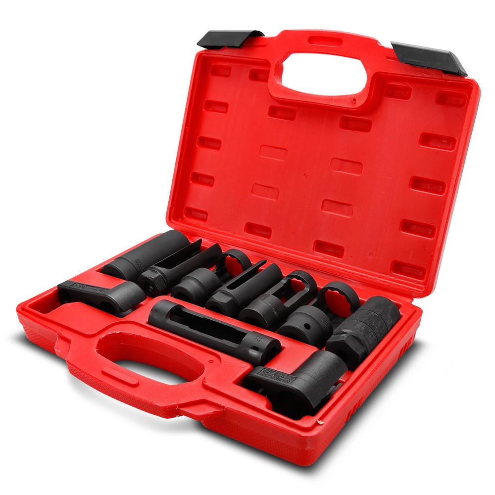 Daytona D10SENS 10pcs 1/2" & 3/8" Drive 22-29mm Oxygen Sensor Socket Set