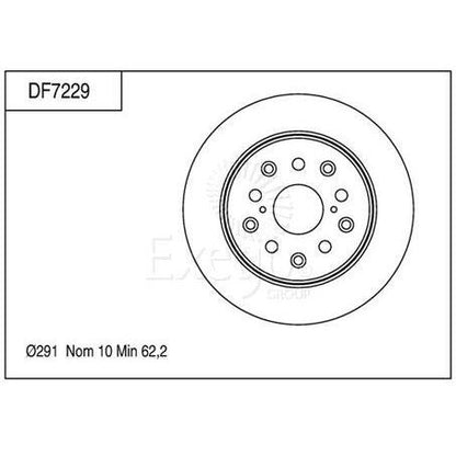 TRW Disc Brake Rotor Solid 291mm DF7229S