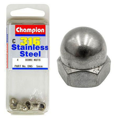 Champion Hex Dome Nut Stainless Steel M5x0.8mm 316/A4 DN5