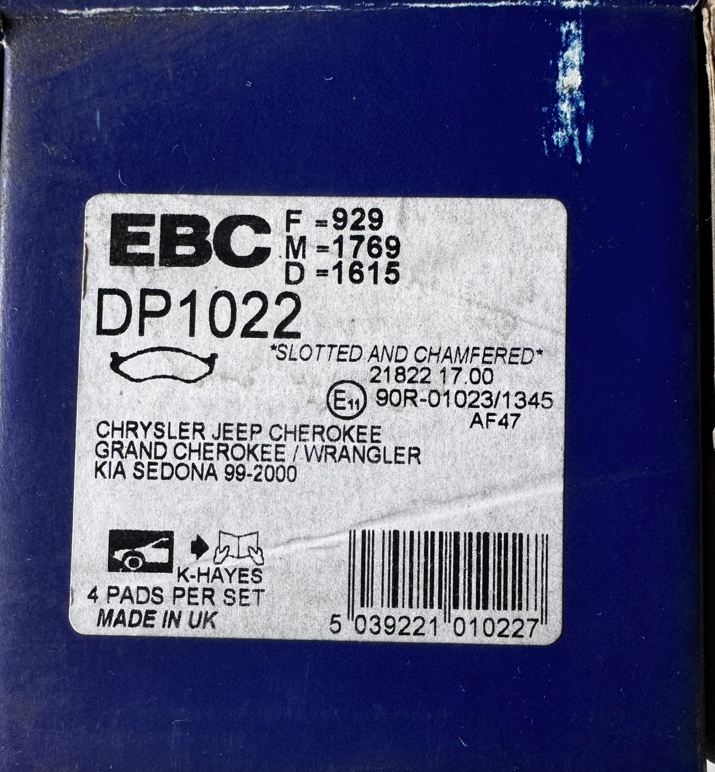 EBC Ultimax Brake Pad Set DP1022