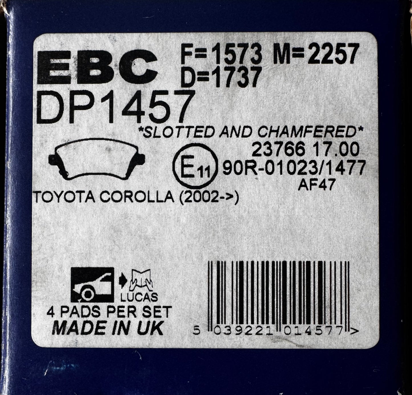 EBC Ultimax Brake Pad Set DP1457