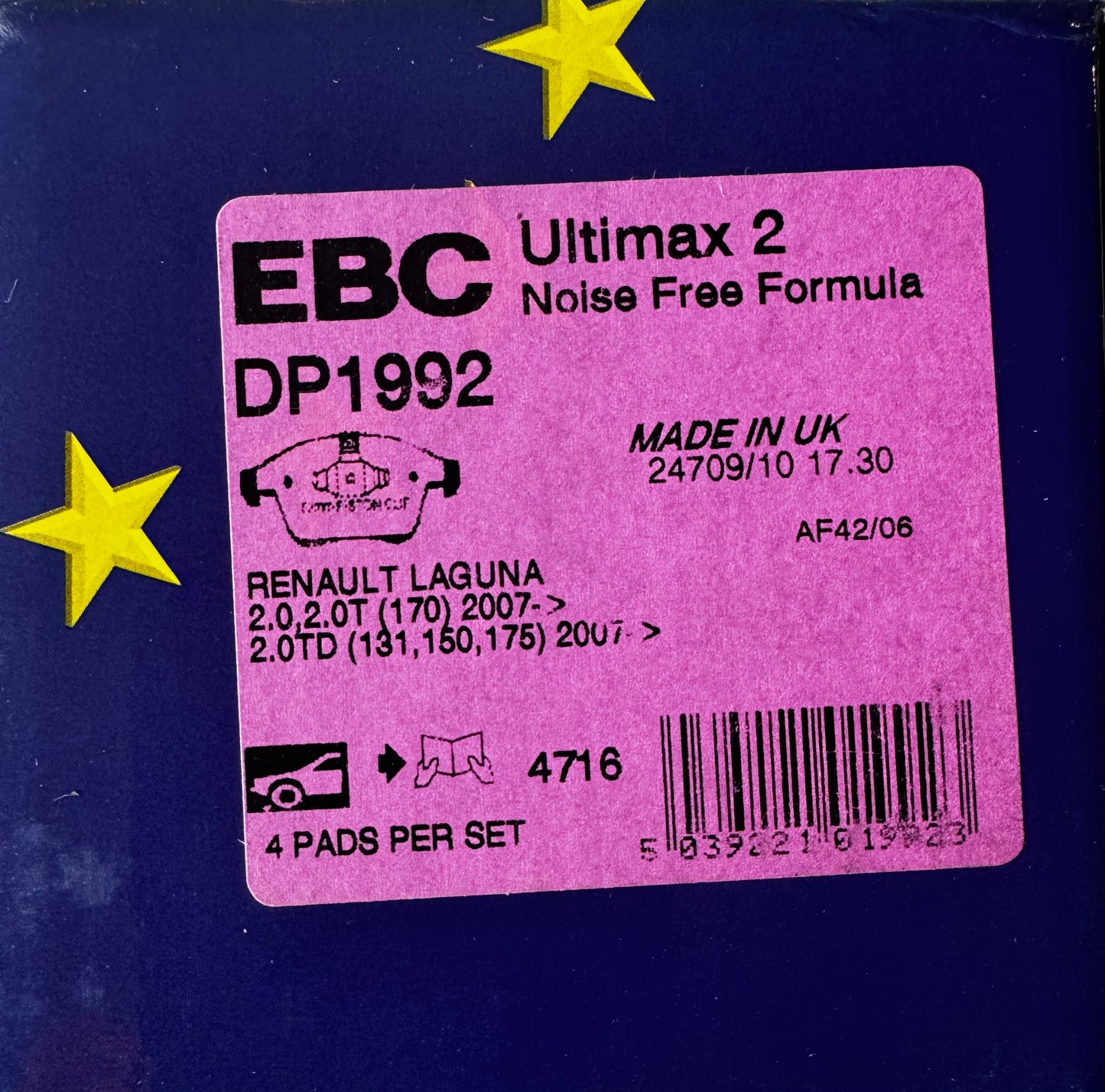 EBC Ultimax Brake Pad Set DP1992