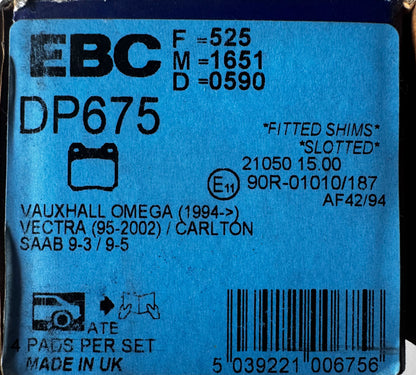 EBC Ultimax Brake Pad Set DP675