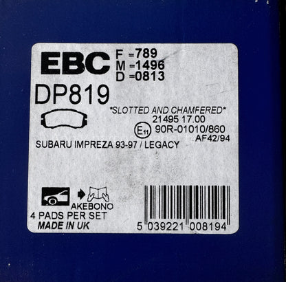 EBC Ultimax Brake Pad Set DP819