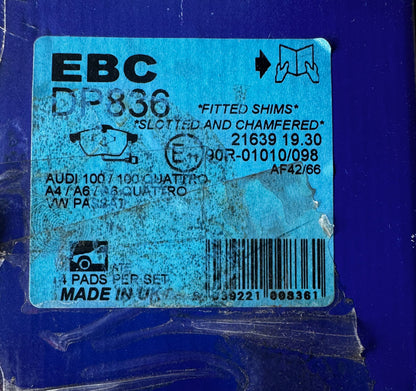 EBC Ultimax Brake Pad Set DP836