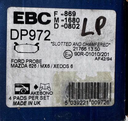 EBC Ultimax Brake Pad Set DP972