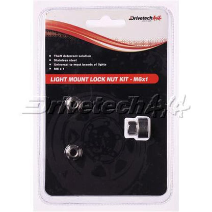 Drivetech 4X4 Light Bar Lock Nut Kit M6 x 1