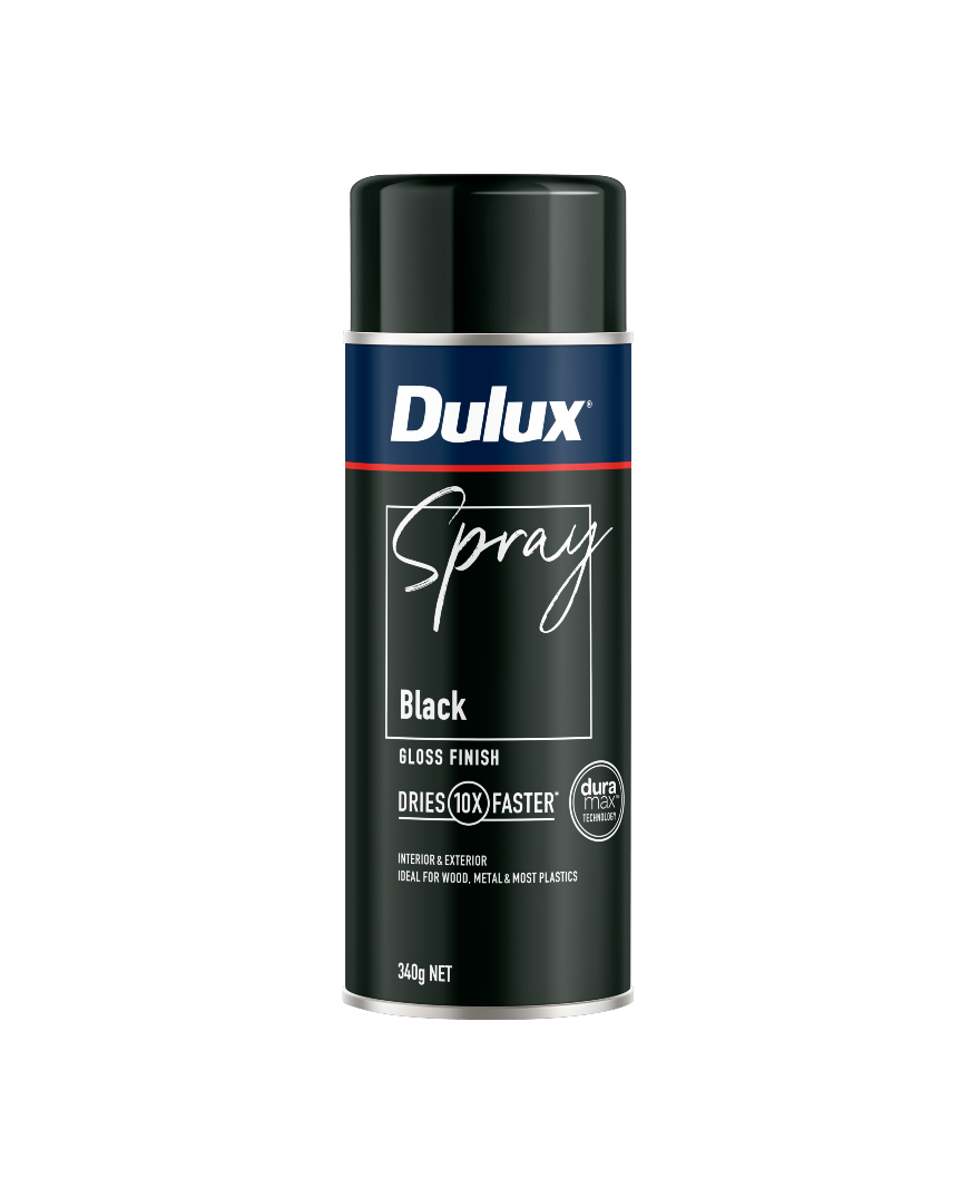 Dulux Spray Gloss Black Spray Paint 340g 212050