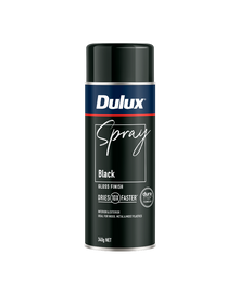 Dulux Spray Gloss Black Spray Paint 340g 212050