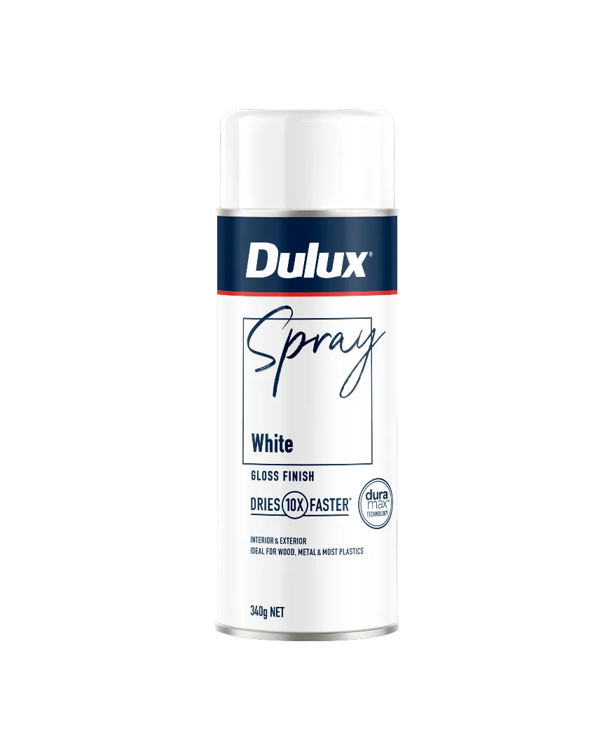Dulux Spray Gloss White Spray Paint 340g DULUX-212-WG340