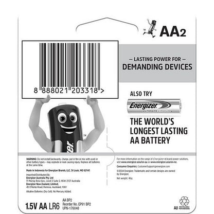 Energizer AAA Battery Max Plus — 2 Pack E000001000