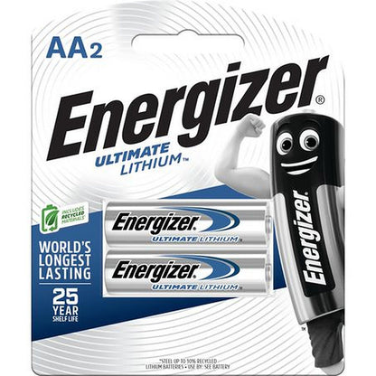 Energizer AA Battery Ultimate Lithium — 2 Pack E000026900