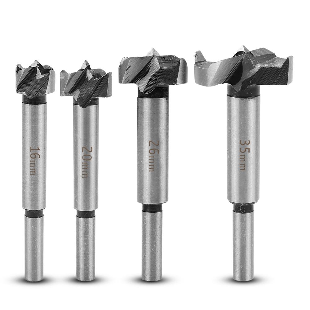 Xtorque X4FSB 4pce 16-35mm C45 Carbon Steel Forstner Woodworking Drill Bit Set