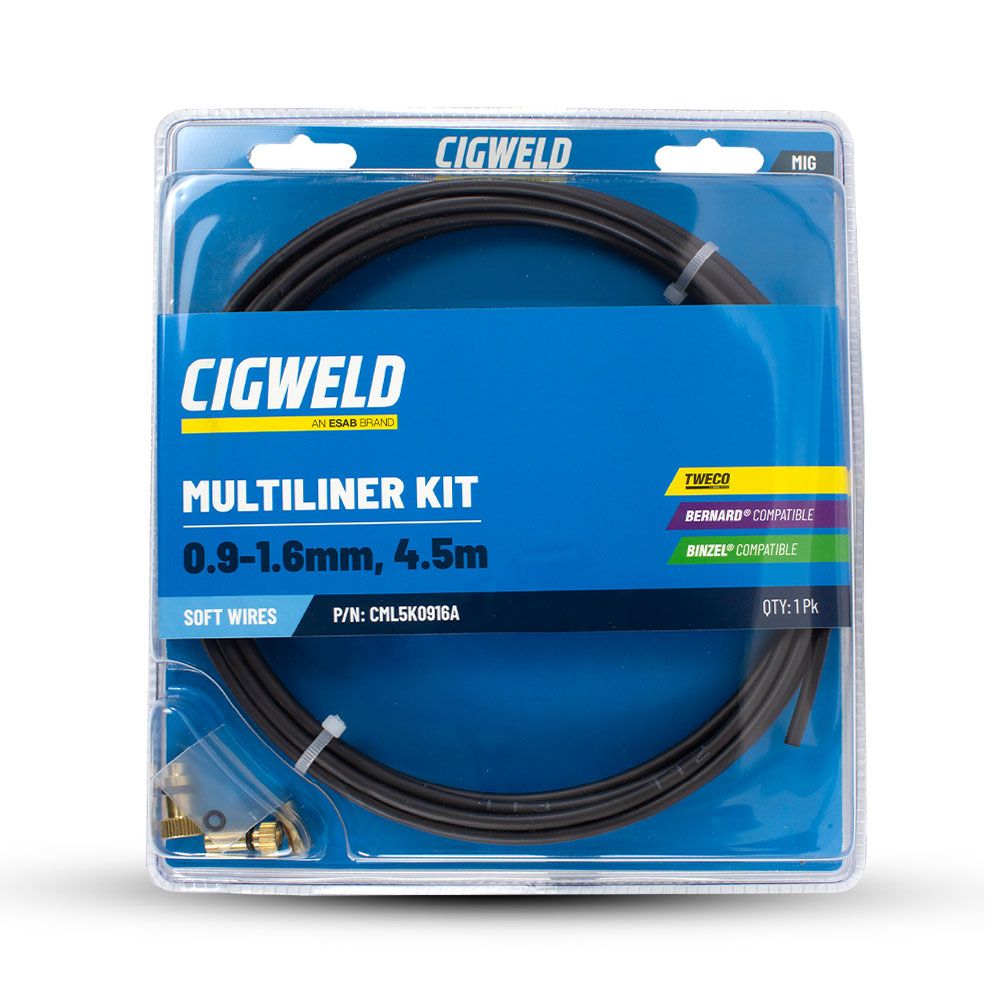 Cigweld CML5K0916A 0.9mm-1.6mm 4.5m Grey Multi Liner Kit
