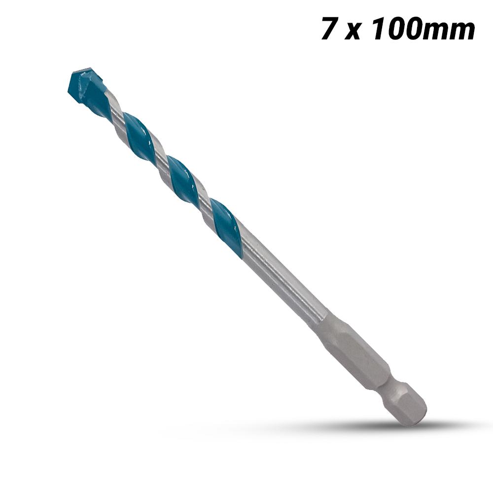 Makita E-15023 7 x 100mm 1/4” Hex Shank Multi-Material TCT Drill Bit