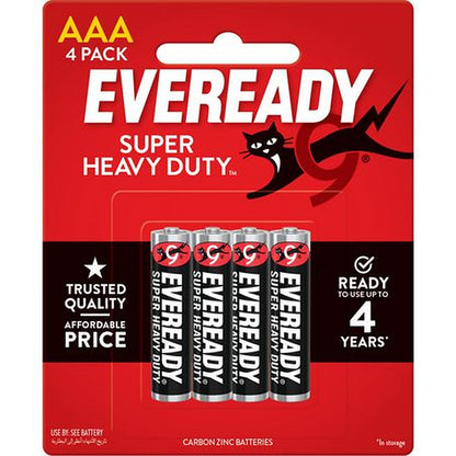 Eveready AAA Battery Super Heavy Duty — 4 Pack E301339000