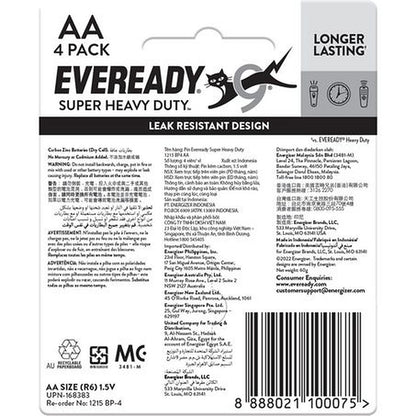 Eveready AA Battery Super Heavy Duty — 4 Pack E301344000