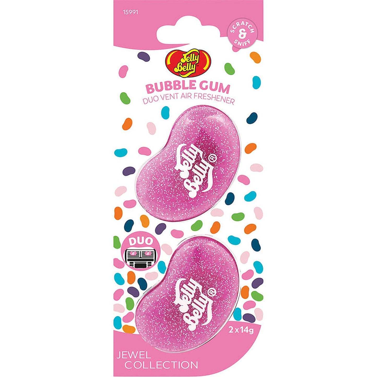 Jelly Belly Jewel Air Freshener Bubblegum — 2 Pack E303515500