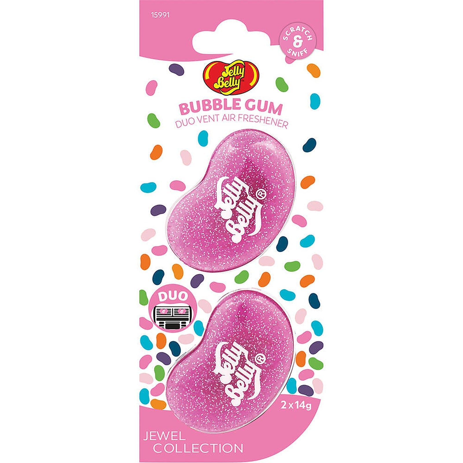 Jelly Belly Jewel Air Freshener Bubblegum — 2 Pack E303515500