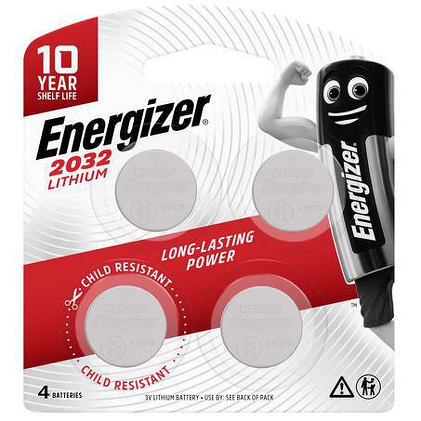Energizer Lithium Button Battery 3V — 4 Pack E303803700